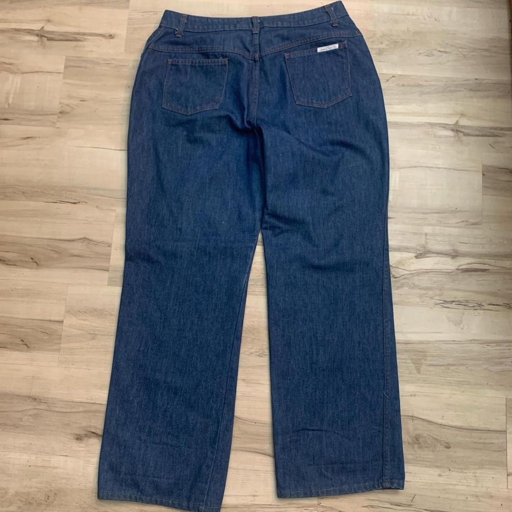Vintage 80s Sears Jeans That Fit High Waisted Blue Denim Straight Leg Size 22
